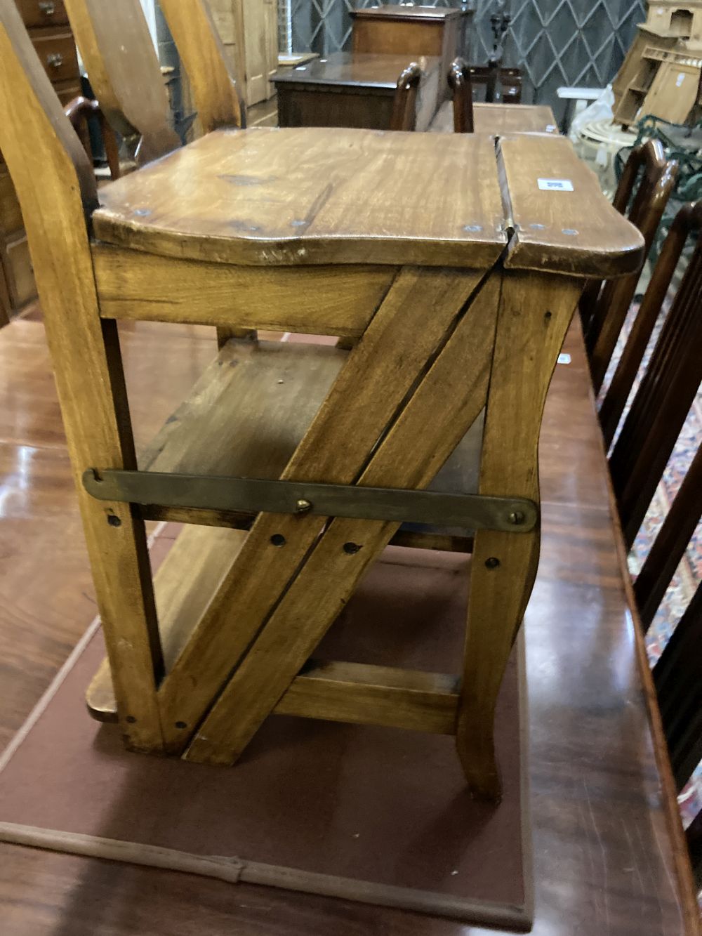 A 19th century metamorphic chair / library steps